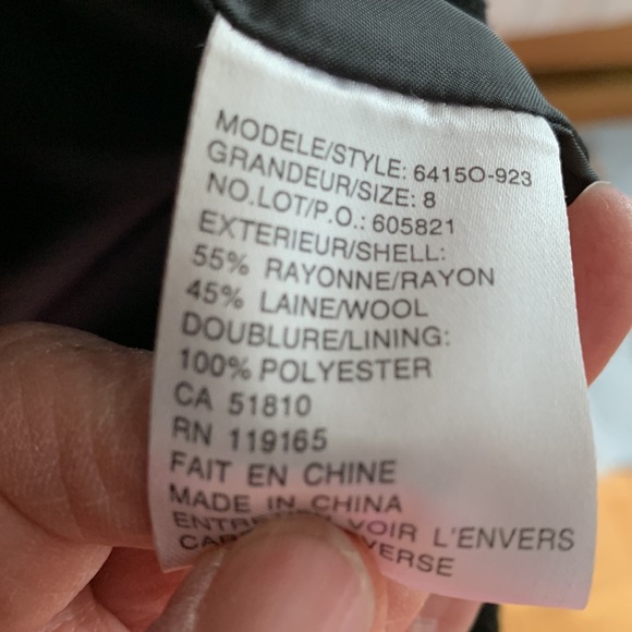 Red/black plaid tribal coat. Size 8. - Picture 5 of 5